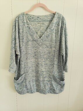 Woman Within Blue Top Size M
